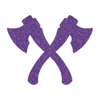 Samolepící dekorace Spojené sekery (87 - Ultra Metalic fialová) SAMOLEPKA NA AUTO, NÁLEPKA, FÓLIE, POLEP, TUNING, VLASTNÍ TEXT, TISK, AUTOSAMOLEPKY.cz, POLEPY, OBRÁZEK, LOGO, 3D STICKERS