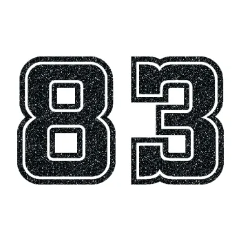 Polep vozidla Startovní číslo 83 typ 5 (85 - Ultra Metalic černá) SAMOLEPKA NA AUTO, NÁLEPKA, FÓLIE, POLEP, TUNING, VLASTNÍ TEXT, TISK, AUTOSAMOLEPKY.cz, POLEPY, OBRÁZEK, LOGO, 3D STICKERS