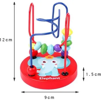 Dřevěná hračka Puzzle pro děti | dřevěná skládačka - barva je posílána náhodně - S červená barva