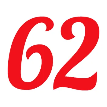 Polep vozidla SAMOLEPKA Startovní číslo 62 typ 3 (10 - červená) NA AUTO, NÁLEPKA, FÓLIE, POLEP, TUNING, VLASTNÍ TEXT, TISK, AUTOSAMOLEPKY.cz, POLEPY, OBRÁZEK, LOGO, SAMOLEPKY