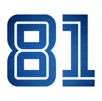 Polep vozidla Startovní číslo 81 typ 7 (65 - škrábaný kov modrý) SAMOLEPKA NA AUTO, NÁLEPKA, FÓLIE, POLEP, TUNING, VLASTNÍ TEXT, TISK, AUTOSAMOLEPKY.cz, POLEPY, OBRÁZEK, LOGO, 3D STICKERS