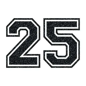 Polep vozidla Startovní číslo 25 typ 4 (85 - Ultra Metalic černá) SAMOLEPKA NA AUTO, NÁLEPKA, FÓLIE, POLEP, TUNING, VLASTNÍ TEXT, TISK, AUTOSAMOLEPKY.cz, POLEPY, OBRÁZEK, LOGO, 3D STICKERS