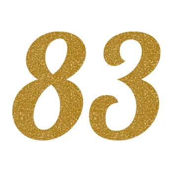 Polep vozidla Startovní číslo 83 typ 3 (92 - Ultra Metalic zlatá) SAMOLEPKA NA AUTO, NÁLEPKA, FÓLIE, POLEP, TUNING, VLASTNÍ TEXT, TISK, AUTOSAMOLEPKY.cz, POLEPY, OBRÁZEK, LOGO, 3D STICKERS