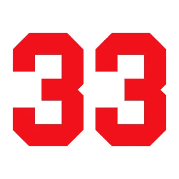 Polep vozidla SAMOLEPKA Startovní číslo 33 (10 - červená) NA AUTO, NÁLEPKA, FÓLIE, POLEP, TUNING, VLASTNÍ TEXT, TISK, AUTOSAMOLEPKY.cz, POLEPY, OBRÁZEK, LOGO, SAMOLEPKY