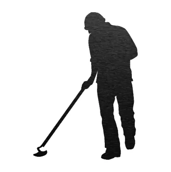 Samolepící dekorace SAMOLEPKA Zahradník 001 levá (63 - škrábaný kov černý) NA AUTO, NÁLEPKA, FÓLIE, POLEP, TUNING, VLASTNÍ TEXT, TISK, AUTOSAMOLEPKY.cz, POLEPY, OBRÁZEK, LOGO, SAMOLEPKY