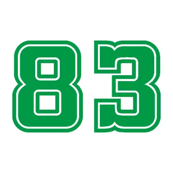 Polep vozidla Startovní číslo 83 typ 5 (12 - zelená) SAMOLEPKA NA AUTO, NÁLEPKA, FÓLIE, POLEP, TUNING, VLASTNÍ TEXT, TISK, AUTOSAMOLEPKY.cz, POLEPY, OBRÁZEK, LOGO, 3D STICKERS