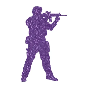 Samolepící dekorace SAMOLEPKA Voják 006 pravá (87 - Ultra Metalic fialová) NA AUTO, NÁLEPKA, FÓLIE, POLEP, TUNING, VLASTNÍ TEXT, TISK, AUTOSAMOLEPKY.cz, POLEPY, OBRÁZEK, LOGO, SAMOLEPKY