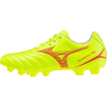 Kopačky Pánská fotbalová obuv Mizuno MONARCIDA NEO III SELECT MD / Safety Yellow/Fiery Coral 2 / 39.0/6.0 Velikost: 46.0/11.0