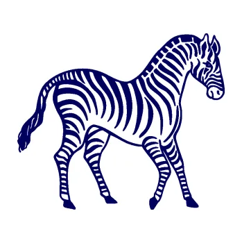 Samolepící dekorace SAMOLEPKA Zebra 002 pravá (23 - tmavě modrá) NA AUTO, NÁLEPKA, FÓLIE, POLEP, TUNING, VLASTNÍ TEXT, TISK, AUTOSAMOLEPKY.cz, POLEPY, OBRÁZEK, LOGO, SAMOLEPKY