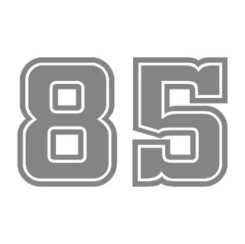 Polep vozidla Startovní číslo 85 typ 5 (17 - šedá) SAMOLEPKA NA AUTO, NÁLEPKA, FÓLIE, POLEP, TUNING, VLASTNÍ TEXT, TISK, AUTOSAMOLEPKY.cz, POLEPY, OBRÁZEK, LOGO, 3D STICKERS