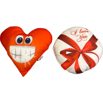 Dekorativní polštářek JAHU Polštář - VALENTÝN velikost: dáreček bílý