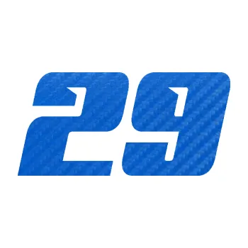 Polep vozidla Startovní číslo 29 typ 6 (57 - 3D karbon modrý) SAMOLEPKA NA AUTO, NÁLEPKA, FÓLIE, POLEP, TUNING, VLASTNÍ TEXT, TISK, AUTOSAMOLEPKY.cz, POLEPY, OBRÁZEK, LOGO, 3D STICKERS