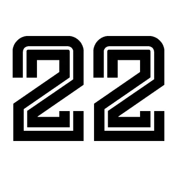 Polep vozidla Startovní číslo 22 typ 7 (01 - černá) SAMOLEPKA NA AUTO, NÁLEPKA, FÓLIE, POLEP, TUNING, VLASTNÍ TEXT, TISK, AUTOSAMOLEPKY.cz, POLEPY, OBRÁZEK, LOGO, 3D STICKERS