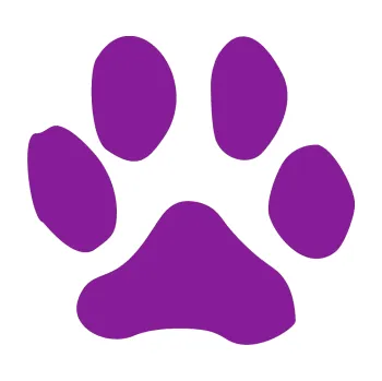 Samolepící dekorace SAMOLEPKA Tlapka 001 levá (14 - fialová) NA AUTO, NÁLEPKA, FÓLIE, POLEP, TUNING, VLASTNÍ TEXT, TISK, AUTOSAMOLEPKY.cz, POLEPY, OBRÁZEK, LOGO, SAMOLEPKY