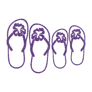 Samolepící dekorace Ty a já 002 žabky (87 - Ultra Metalic fialová) SAMOLEPKA NA AUTO, NÁLEPKA, FÓLIE, POLEP, TUNING, VLASTNÍ TEXT, TISK, AUTOSAMOLEPKY.cz, POLEPY, OBRÁZEK, LOGO, 3D STICKERS