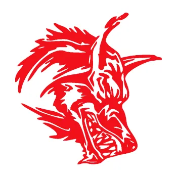 Polep vozidla SAMOLEPKA Vlk 004 pravá (10 - červená) NA AUTO, NÁLEPKA, FÓLIE, POLEP, TUNING, VLASTNÍ TEXT, TISK, AUTOSAMOLEPKY.cz, POLEPY, OBRÁZEK, LOGO, SAMOLEPKY