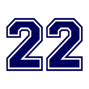 Polep vozidla Startovní číslo 22 typ 4 (23 - tmavě modrá) SAMOLEPKA NA AUTO, NÁLEPKA, FÓLIE, POLEP, TUNING, VLASTNÍ TEXT, TISK, AUTOSAMOLEPKY.cz, POLEPY, OBRÁZEK, LOGO, 3D STICKERS