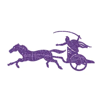 Samolepící dekorace SAMOLEPKA Sparťanský bojovník 001 levá bojový vůz s koněm (87 - Ultra Metalic fialová) NA AUTO, NÁLEPKA, FÓLIE, POLEP, TUNING, VLASTNÍ TEXT, TISK, AUTOSAMOLEPKY.cz, POLEPY, OBRÁZEK, LOGO, SAMOLEPKY