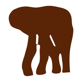 Samolepící dekorace Slon 016 levá (15 - hnědá) SAMOLEPKA NA AUTO, NÁLEPKA, FÓLIE, POLEP, TUNING, VLASTNÍ TEXT, TISK, AUTOSAMOLEPKY.cz, POLEPY, OBRÁZEK, LOGO, 3D STICKERS