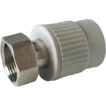 Vodovodní potrubí PPR přechodka s převlečnou matkou PN20 - kovová část Redukce: 20 x 1/2”