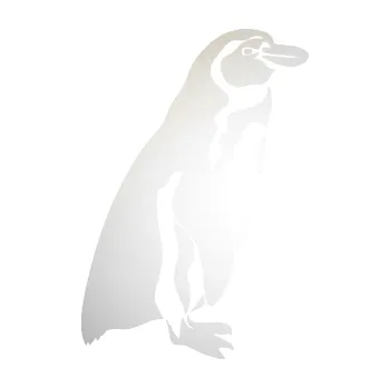 Samolepící dekorace SAMOLEPKA Tučňák 001 pravá (82 - odrazková reflexní bílá) NA AUTO, NÁLEPKA, FÓLIE, POLEP, TUNING, VLASTNÍ TEXT, TISK, AUTOSAMOLEPKY.cz, POLEPY, OBRÁZEK, LOGO, SAMOLEPKY