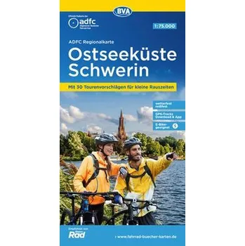 ADFC-Regionalkarte Ostseeküste Schwerin, 1:75.000, mit Tagestourenvorschlägen, reiß- und wetterfest, E-Bike-geeignet, GPS-Tracks - Allgemeiner Deutscher Fahrrad-Club e.V. (ADFC)