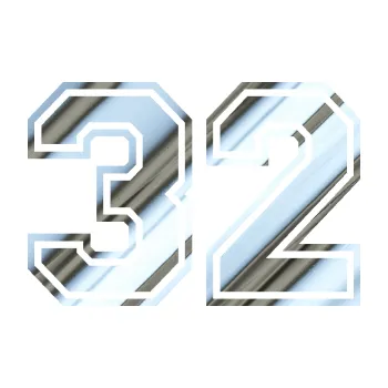 Polep vozidla Startovní číslo 32 typ 4 (80 - chrom fólie stříbrná zrcadlová) SAMOLEPKA NA AUTO, NÁLEPKA, FÓLIE, POLEP, TUNING, VLASTNÍ TEXT, TISK, AUTOSAMOLEPKY.cz, POLEPY, OBRÁZEK, LOGO, 3D STICKERS