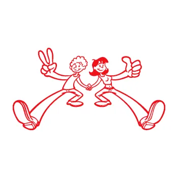 Samolepící dekorace SAMOLEPKA Zamilovaný pár (10 - červená) NA AUTO, NÁLEPKA, FÓLIE, POLEP, TUNING, VLASTNÍ TEXT, TISK, AUTOSAMOLEPKY.cz, POLEPY, OBRÁZEK, LOGO, SAMOLEPKY