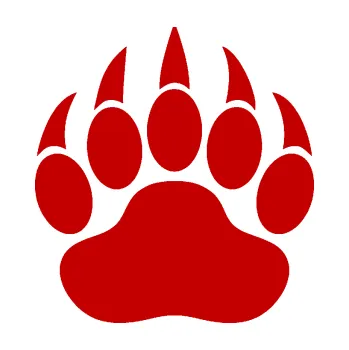 samolepka Tlapa medvěda 001 (18 - tmavě červená) SAMOLEPKA NA AUTO, NÁLEPKA, FÓLIE, POLEP, TUNING, VLASTNÍ TEXT, TISK, AUTOSAMOLEPKY.cz, POLEPY, OBRÁZEK, LOGO, 3D STICKERS