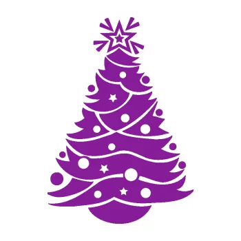 Samolepící dekorace Vánoční stromeček 002 (14 - fialová) SAMOLEPKA NA AUTO, NÁLEPKA, FÓLIE, POLEP, TUNING, VLASTNÍ TEXT, TISK, AUTOSAMOLEPKY.cz, POLEPY, OBRÁZEK, LOGO, 3D STICKERS