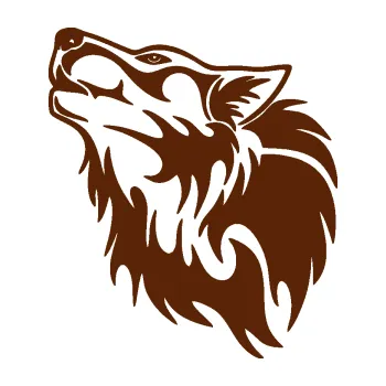 Polep vozidla Vlk 028 levá (15 - hnědá) SAMOLEPKA NA AUTO, NÁLEPKA, FÓLIE, POLEP, TUNING, VLASTNÍ TEXT, TISK, AUTOSAMOLEPKY.cz, POLEPY, OBRÁZEK, LOGO, 3D STICKERS