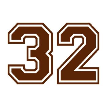 Polep vozidla Startovní číslo 32 typ 4 (15 - hnědá) SAMOLEPKA NA AUTO, NÁLEPKA, FÓLIE, POLEP, TUNING, VLASTNÍ TEXT, TISK, AUTOSAMOLEPKY.cz, POLEPY, OBRÁZEK, LOGO, 3D STICKERS