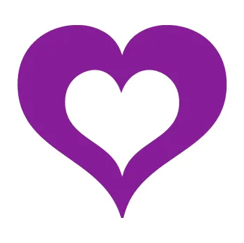 Samolepící dekorace SAMOLEPKA Srdíčko 004 dvojitý obrys (14 - fialová) NA AUTO, NÁLEPKA, FÓLIE, POLEP, TUNING, VLASTNÍ TEXT, TISK, AUTOSAMOLEPKY.cz, POLEPY, OBRÁZEK, LOGO, SAMOLEPKY