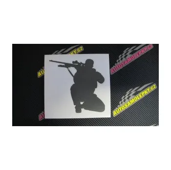 Samolepící dekorace SAMOLEPKA Voják 010 levá sniper (10 - červená) NA AUTO, NÁLEPKA, FÓLIE, POLEP, TUNING, VLASTNÍ TEXT, TISK, AUTOSAMOLEPKY.cz, POLEPY, OBRÁZEK, LOGO, SAMOLEPKY
