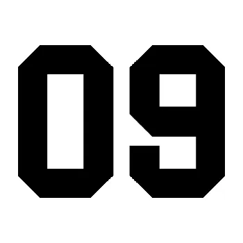 Polep vozidla Startovní číslo 09 (01 - černá) SAMOLEPKA NA AUTO, NÁLEPKA, FÓLIE, POLEP, TUNING, VLASTNÍ TEXT, TISK, AUTOSAMOLEPKY.cz, POLEPY, OBRÁZEK, LOGO, 3D STICKERS