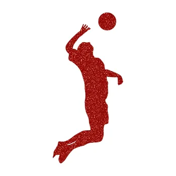 Samolepicí dekorace na vozidlo Voleybal 007 pravá (86 - Ultra Metalic červená) SAMOLEPKA NA AUTO, NÁLEPKA, FÓLIE, POLEP, TUNING, VLASTNÍ TEXT, TISK, AUTOSAMOLEPKY.cz, POLEPY, OBRÁZEK, LOGO, 3D STICKERS