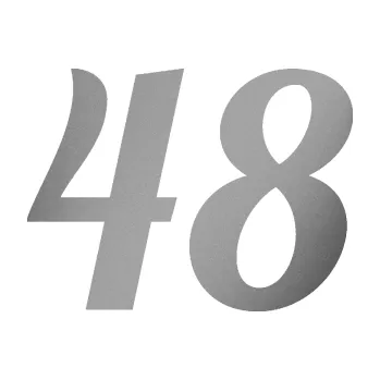 Polep vozidla Startovní číslo 48 typ 3 (42 - stříbrná metalíza) SAMOLEPKA NA AUTO, NÁLEPKA, FÓLIE, POLEP, TUNING, VLASTNÍ TEXT, TISK, AUTOSAMOLEPKY.cz, POLEPY, OBRÁZEK, LOGO, 3D STICKERS