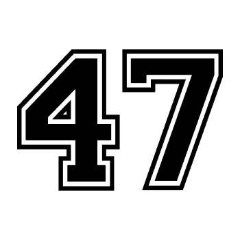 Polep vozidla Startovní číslo 47 typ 4 (01 - černá) SAMOLEPKA NA AUTO, NÁLEPKA, FÓLIE, POLEP, TUNING, VLASTNÍ TEXT, TISK, AUTOSAMOLEPKY.cz, POLEPY, OBRÁZEK, LOGO, 3D STICKERS