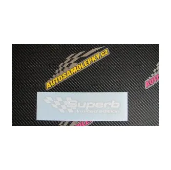 Polep vozidla SAMOLEPKA Superb limited edition levá (10 - červená) NA AUTO, NÁLEPKA, FÓLIE, POLEP, TUNING, VLASTNÍ TEXT, TISK, AUTOSAMOLEPKY.cz, POLEPY, OBRÁZEK, LOGO, SAMOLEPKY