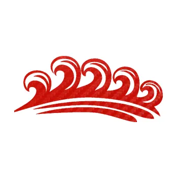 Samolepící dekorace Vlny 001 levá moře (53 - 3D karbon červený) SAMOLEPKA NA AUTO, NÁLEPKA, FÓLIE, POLEP, TUNING, VLASTNÍ TEXT, TISK, AUTOSAMOLEPKY.cz, POLEPY, OBRÁZEK, LOGO, 3D STICKERS