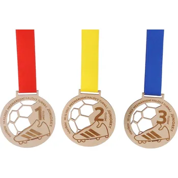 Set dřevěných medailí 1. - 3. místo