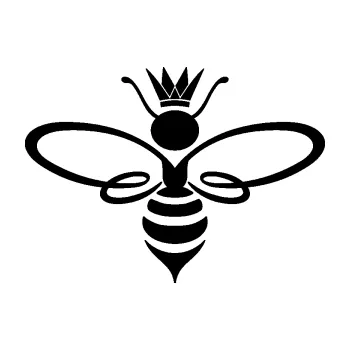 Samolepící dekorace SAMOLEPKA Včela 004 královna (01 - černá) NA AUTO, NÁLEPKA, FÓLIE, POLEP, TUNING, VLASTNÍ TEXT, TISK, AUTOSAMOLEPKY.cz, POLEPY, OBRÁZEK, LOGO, SAMOLEPKY