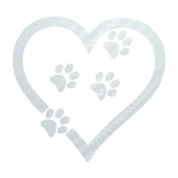 samolepka Tlapky love 006 pravá (51 - 3D karbon bílý) SAMOLEPKA NA AUTO, NÁLEPKA, FÓLIE, POLEP, TUNING, VLASTNÍ TEXT, TISK, AUTOSAMOLEPKY.cz, POLEPY, OBRÁZEK, LOGO, 3D STICKERS