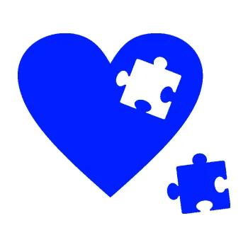 Samolepící dekorace Srdíčko 022 pravá vypadlý puzzlík (19 - modrá dynamic) SAMOLEPKA NA AUTO, NÁLEPKA, FÓLIE, POLEP, TUNING, VLASTNÍ TEXT, TISK, AUTOSAMOLEPKY.cz, POLEPY, OBRÁZEK, LOGO, 3D STICKERS