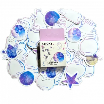 samolepka Sada samolepek - Modrofialové (46ks)