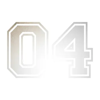 Polep vozidla SAMOLEPKA Startovní číslo 04 typ 4 (82 - odrazková reflexní bílá) NA AUTO, NÁLEPKA, FÓLIE, POLEP, TUNING, VLASTNÍ TEXT, TISK, AUTOSAMOLEPKY.cz, POLEPY, OBRÁZEK, LOGO, SAMOLEPKY