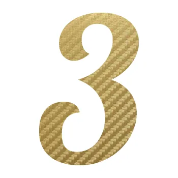 Polep vozidla Startovní číslo 3 typ 3 (59 - 3D karbon zlatý) SAMOLEPKA NA AUTO, NÁLEPKA, FÓLIE, POLEP, TUNING, VLASTNÍ TEXT, TISK, AUTOSAMOLEPKY.cz, POLEPY, OBRÁZEK, LOGO, 3D STICKERS