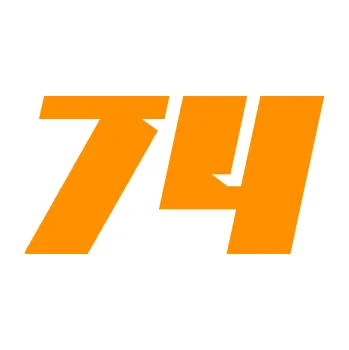 Polep vozidla Startovní číslo 74 typ 6 (06 - oranžová) SAMOLEPKA NA AUTO, NÁLEPKA, FÓLIE, POLEP, TUNING, VLASTNÍ TEXT, TISK, AUTOSAMOLEPKY.cz, POLEPY, OBRÁZEK, LOGO, 3D STICKERS
