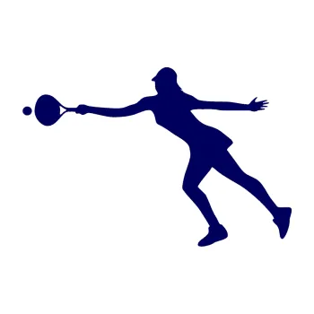 Polep vozidla Tenistka 003 levá (23 - tmavě modrá) SAMOLEPKA NA AUTO, NÁLEPKA, FÓLIE, POLEP, TUNING, VLASTNÍ TEXT, TISK, AUTOSAMOLEPKY.cz, POLEPY, OBRÁZEK, LOGO, 3D STICKERS