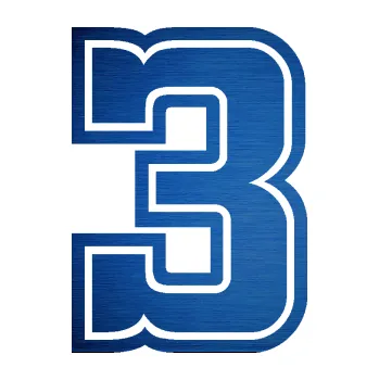 Polep vozidla Startovní číslo 3 typ 5 (65 - škrábaný kov modrý) SAMOLEPKA NA AUTO, NÁLEPKA, FÓLIE, POLEP, TUNING, VLASTNÍ TEXT, TISK, AUTOSAMOLEPKY.cz, POLEPY, OBRÁZEK, LOGO, 3D STICKERS